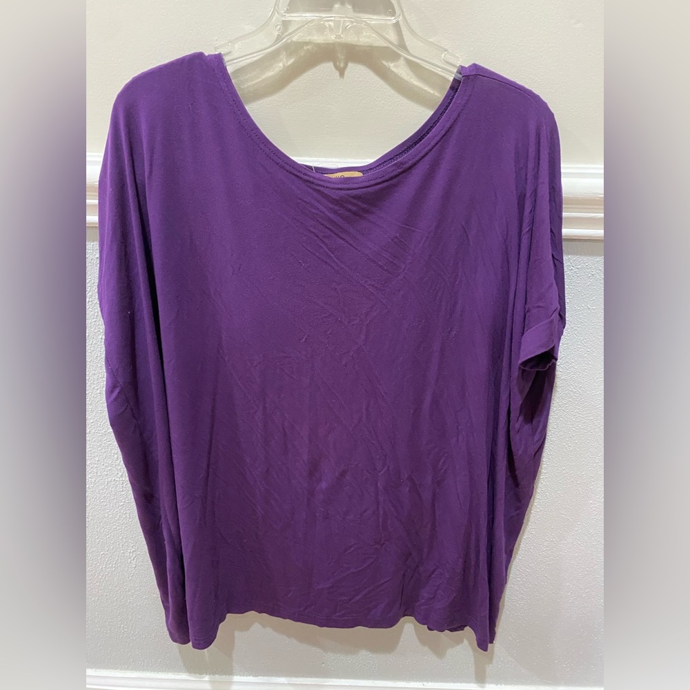 Short Sleeve Piko Top - Purple
